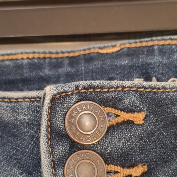 American Eagle Jeans Womens 4 Dark Blue Denim Pants AE Artist Flare Boot Stretch - Picture 6 of 16